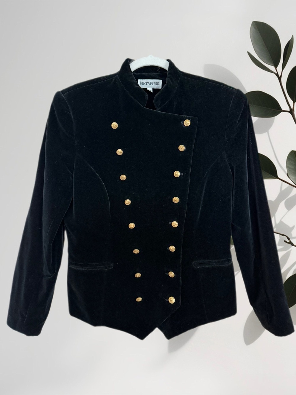 VTG METAPHOR | Black Velvet Blazer Jacket